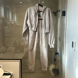 Matching Set: Jogger + Cropped Zip Up Loungewear